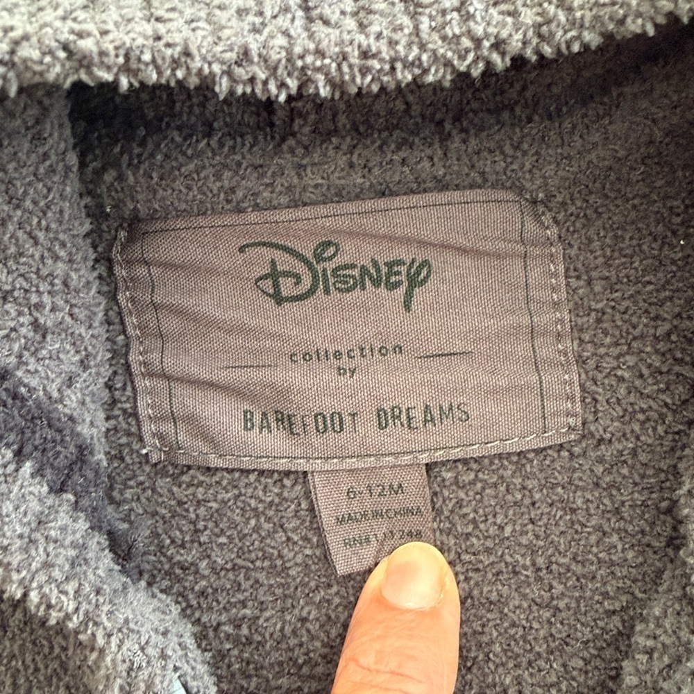 Barefoot dreams cozy chic classic Disney infant Mickey playsuit carbon - Picture 3 of 9